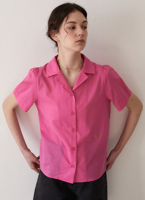 AMY PUFF BLOUSE_FLOW PINK