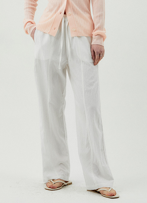Relax banding pants_Ivory